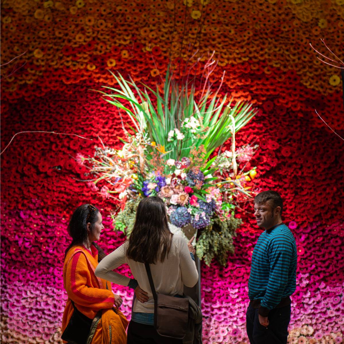 Flower Effect Tunnel bezoekers
