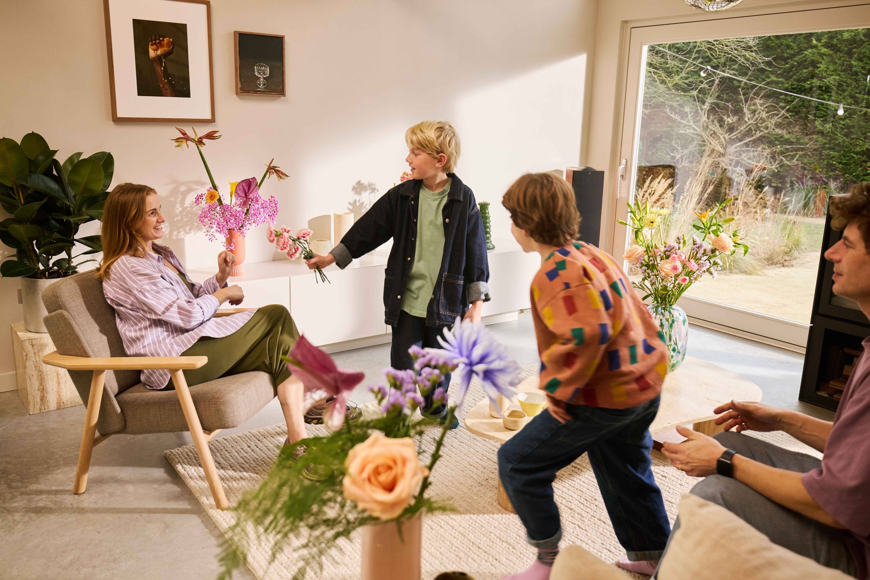 Welzijnsassociaties met snijbloemen