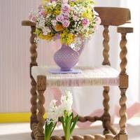 Gypsophila Xlence Acacia Mimosa Mirandol Dianthus Solomio‘Tino’ Rosa tros Bandolero Roos Tros Rush