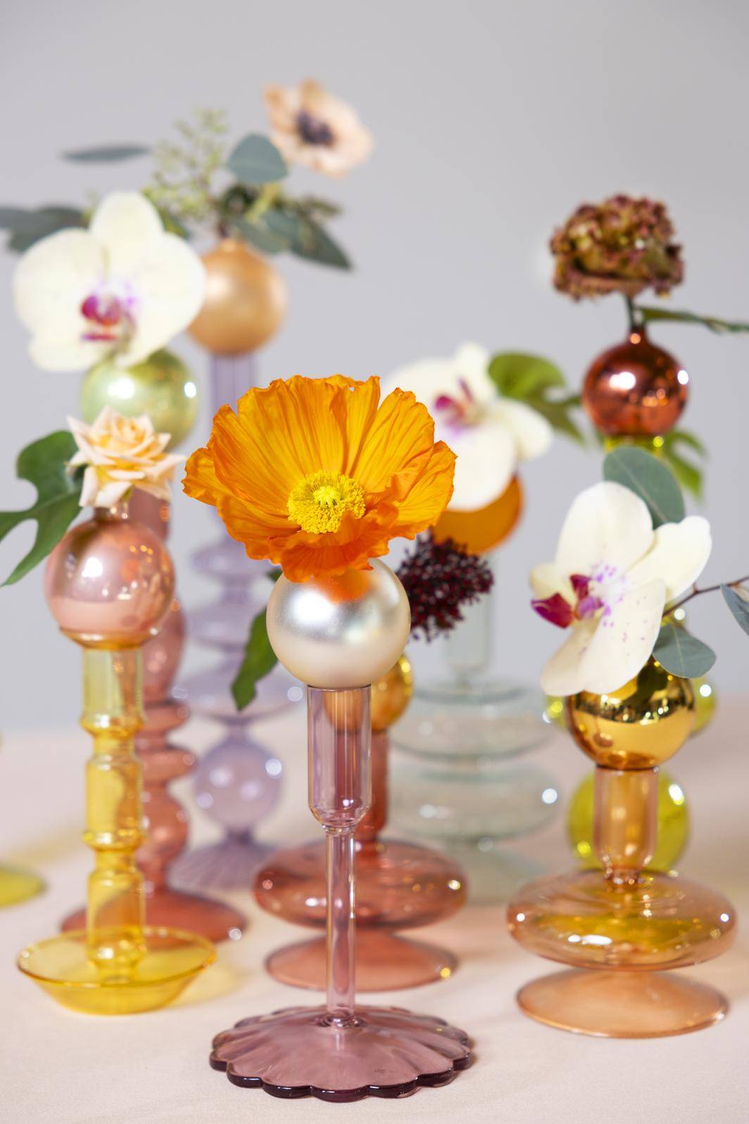 Phalaenopsis - Skimmia - Lisianthus - Eucalyptus - Papaver - Rosa (Polyantha Grp)_thumbnail