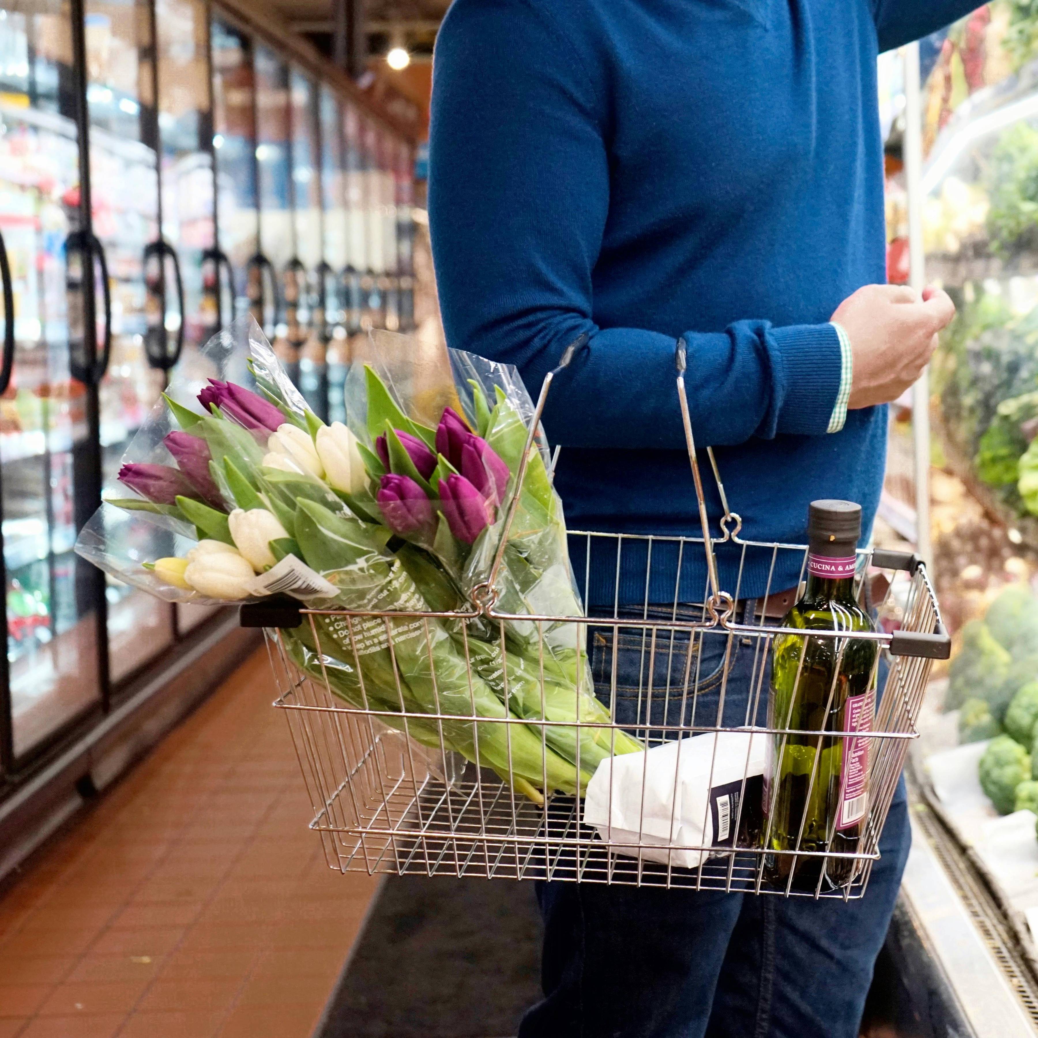 Man doet boodschappen